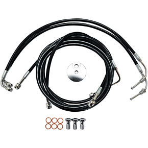 La Choppers Brake Line - 12" - 14" Ape Hanger Handlebars - Black LA-8051B13B