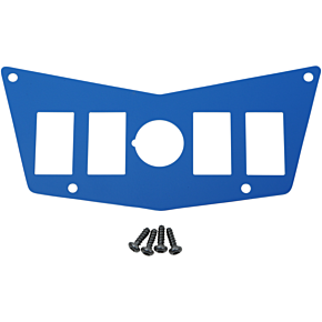 Moose Racing Dash Plate - Blue - 4 Switch - RZR