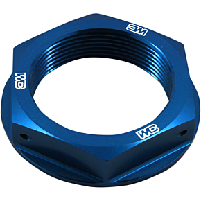 Works Connection Steering Stem Nut - Blue - Honda 24-300