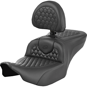 Heated RoadSofa™ Seat - Honeycomb Stitch - w/ Backrest - FLH/FLT '23-'24 823-07-189C0