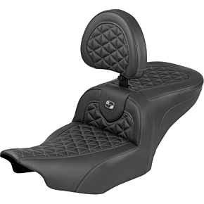 Roadsofa™ Seat - with Backrest - Gray Stitch - FLH/FLT '23-'25 823-07-210B2