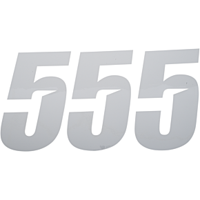 Slash Number Plate - #5 - White - 7" 45-32-5
