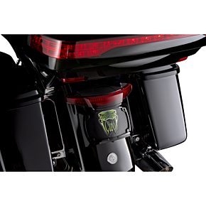 Taillight/License Plate Mount - Red Lens - Black 40474