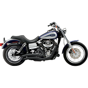 Cobra Speedster Swept Short Exhaust - Black - '06-'11 Dyna 6227B
