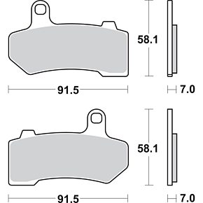 Sbs Sintered Brake Pads - Harley-Davidson 830H.HS