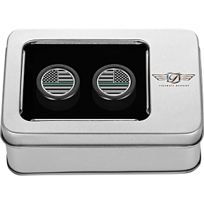 Docking Hardware Covers - American Flag - Green Line - Short - Black FD72-DC-2530-BK