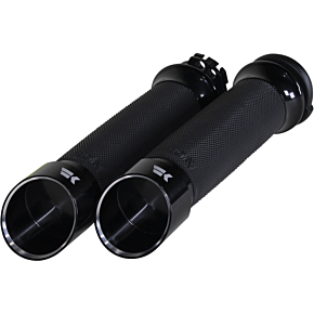 Khrome Werks Grips - Edge - Custom Contour - Cable - Black 500240