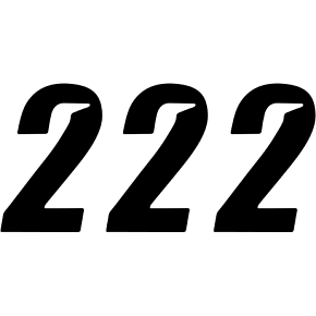 Slash Number Plate - #2 - Black - 7" 45-31-2
