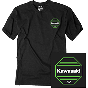 Kawasaki Octagon T-Shirt - Heather Black - Large 27-87114