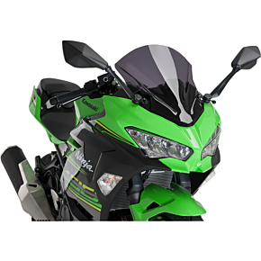 PUIG Race Windscreen - Dark Smoke - Kawasaki