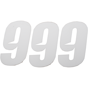 Slash Number Plate - #9 - White - 4" 45-28-9