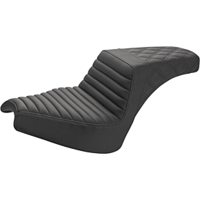 Step Up Seat - Front Tuck-n'-Roll/Rear Lattice - Black - Chief I21-04-176
