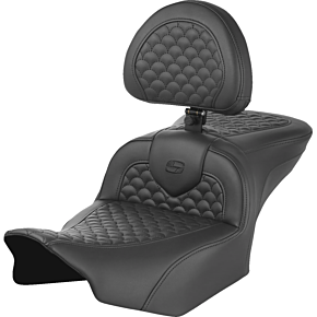 Roadsofa™ Seat - Dragon Scale Stitch - w/ Backrest - FLTR/FLHX '23-'25 823-07-208B0