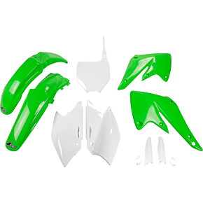Body Kit - OEM Green/White - Kawasaki - KX '04-'05 KAKIT203F@999