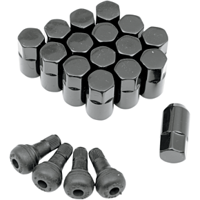 Moose Racing Lug Nut - 3/8" - Black - 16 Pack