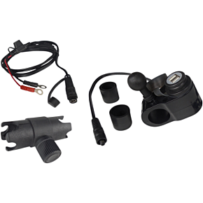 Dual USB Charger - 1" Ball Mount - Chrome