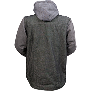 Denim Hoodie - Black/Gray - 5XL 2840-0111
