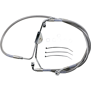 Brake Line - Front - +4" - Touring - Stainless Steel 1741-2625