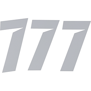 Slash Number Plate - #7 - White - 7" 45-32-7