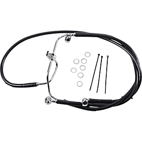 Brake Line - Front - Black - +10" - FXDF '08-'17 1741-2911