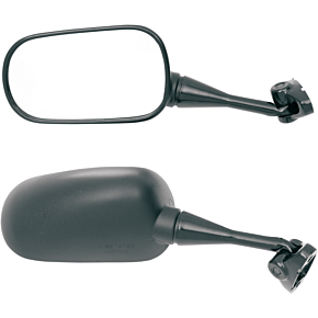 Parts Unlimited Mirror - Black - Left - 0640-0126