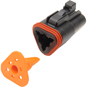 3-wire Black Deutsch Plug & Wdglck Hd# 72113-94bk