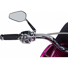 Mirror - Mini/Stocker - Side View - Hexagon - Chrome - Left 13-157