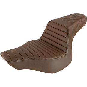 Saddlemen Step Up Seat - Tuck and Roll/Lattice Stitched - Brown