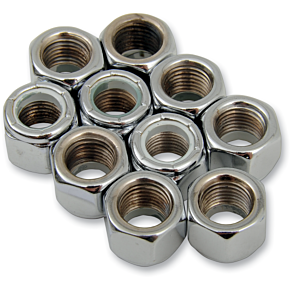 3/8-24 Chrome Nylon Nut DS-190529