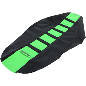 6-Ribbed Seat Cover - Black Ribs/Green Top/Black Sides 95941KGK