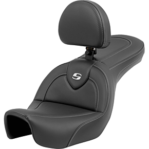 Roadsofa™ Seat - Carbon Fiber - with Backrest - FXD '06-'17 806-04-185BR
