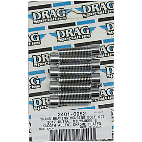 Transmission Bearing Smooth Bolt Kit - Chrome - M8 2401-0982