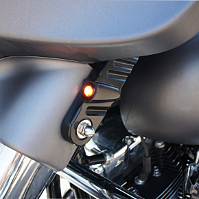 Joker Machine Streamliner Turn Signals - Finned - Black 05-210-1