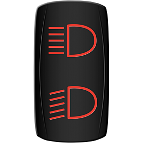 Moose Racing Rocker Switch - Hi/Lo Beam - Red