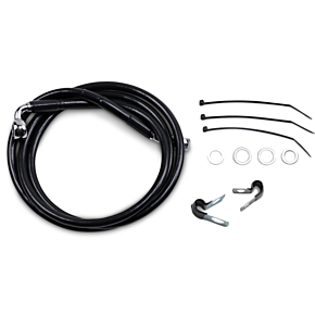 Brake Line - Front - Black - +10" - FXD '00-'05 1741-2561
