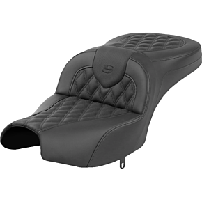 Roadsofa™ Seat - Without Backrest - Black - Lattice Stitch - Indian Pursuit '22-'24 I22-02-182
