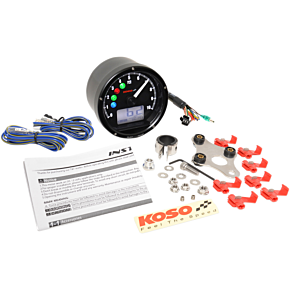TNT-01 Electronic Speedometer/Tachometer - Black Face - Black Housing - 3" Diameter x 1.75" D BA035K00-HD