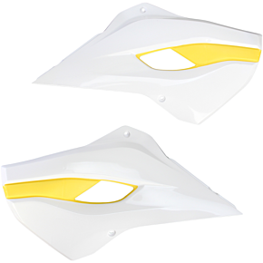 Acerbis Radiator Shrouds - Husqvarna - White/Yellow