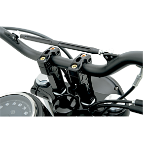 Risers - Dual - 4" - Harley Davidson - Black 03-864B