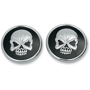 Gas Caps - Screw-In Skull - Pair 0703-0524