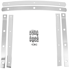 Slim Windshield Hardware Straps - Stainless Steel MEM0914