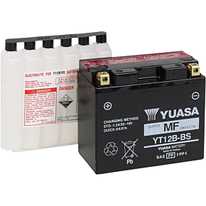 YUASA BATTERY AGM Battery - YT12B-BS - .52 L YUAM6212B
