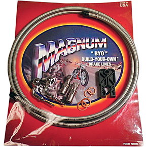 Magnum Brake Line Kit - Single Disc - 7/16"-90° - 6' - Stainless Steel 396790A