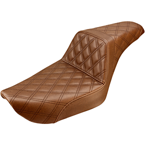 Step Up Seat - Lattice Stitched - Brown - Dyna