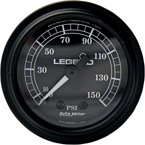 Fairing Mounted LED Backlit PSI Gauges - Black 2212-0484