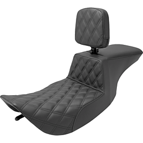 Tour Step-Up Seat - Rider Backrest - Front Lattice Stitch - FLHR/FLHX '97-'07 897-06-192BR
