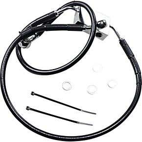 Brake Line - Front - +4" - Black - XL 1741-5291