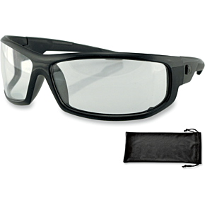 Bobster AXL Sunglasses - Gloss Black - Clear