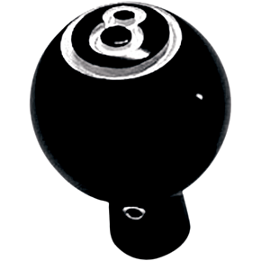 Joker Machine Choke Knob - Eight Ball - Black 02-59