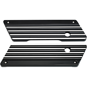 Joker Machine Finned Saddlebag Latch Covers - Black 04-50-1B